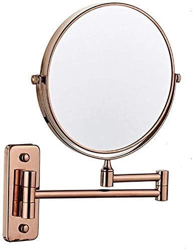 DEKIKA ogledalo za šminkanje, zidno Kozmetičko ogledalo,8-inčno dvostrano okretno zidno ogledalo, proširivo sklopivo Kozmetičko ogledalo za brijanje u kupaonici-Radna ploča za Uvećanje 3X/1x