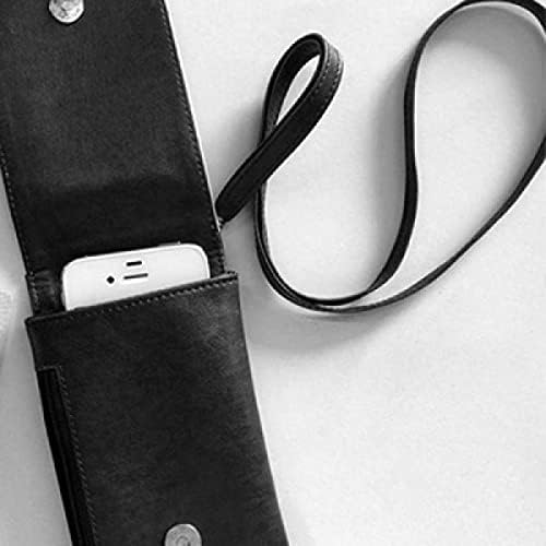 Blue Talavera Style Dekorativni uzorak Telefon novčanik torbica Viseće mobilne torbice Crni džep