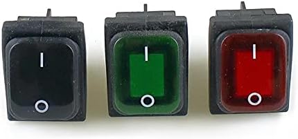 Gummmy KCD4 crna crvena zelena rakera vodootporna sklopka prekidača 2 pozicija na 4 pinovima sa svjetlom 16a 250VAC / 20A 125VAC