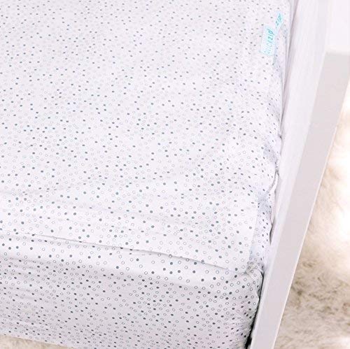 Quickzip Crib Set - brži, sigurniji, lakši listovi krevetića za bebe - uključuje 1 omotač baza i 1 zip-na krevetiću - bijeli pamuk - odgovara svim standardnim madracima krevetića