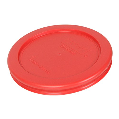 Pyrex 7202-PC crveni krug 1 šolja plastičnog poklopca-6 pakovanje