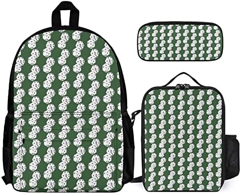Rolled Dice ruksaci Setovi za školska putovanja Daypack Prints Bookbag sa torbom za ručak i Pernicom