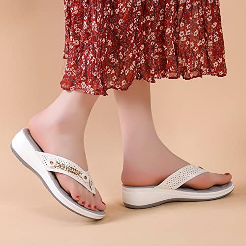Ženske papuče, ženske sandale na plaži japanke sa podrškom za luk u zatvorenom & amp; Vanjska Klinasta papuča ljetna sandala