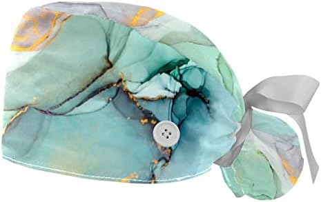 Sažetak Mramorna radna kapa s gumbom i duksevima, 2 kom. Hirurških hirurških hirurških hirurških hirurških repa, multi boja