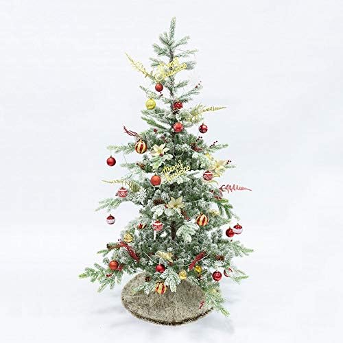 ZPEE plamen otporan na PVC umjetna božićna stabla, 5,9ft božićnog jela Jednostavno postavljeno Metalno postolje,