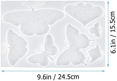 Silikonski leptir slatkišni kalup za pečenje: DIY leptiri oblikuju silikonske ladice non štap čokoladni oblik leži leptir leptir kalup za sapun za pravljenje pudinga