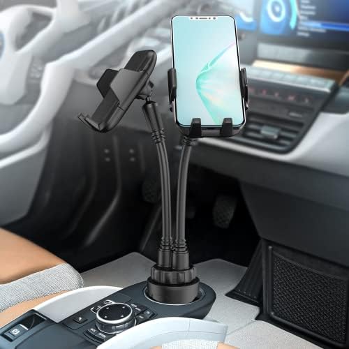 Gabba roba Dvostruki držač telefona za držač za automobile - Dugi fleksibilni vrat, 360 ° nosač za auto nosač