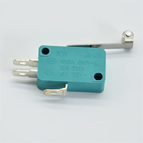 Zaahh preklopni prekidač 2kom mikro granični prekidači 16A 250V 125V NO+NC+COM 3 igle SPDT Micro Switch 28mm 52mm Arc Roler poluga dodirni prekidač zeleni