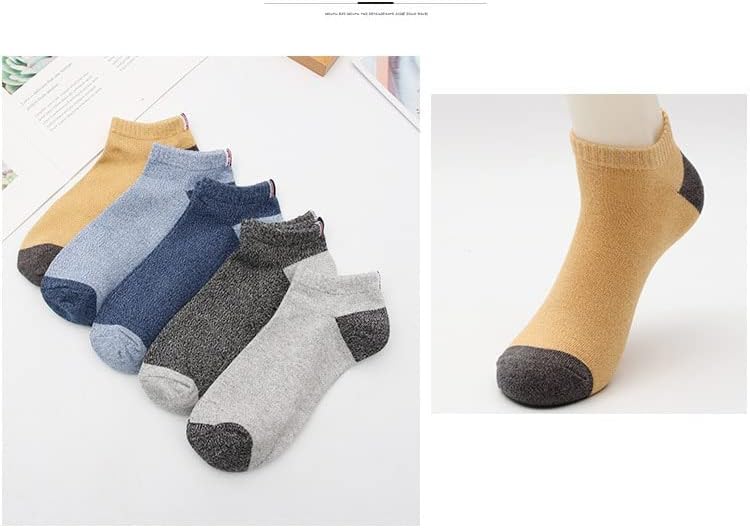 Uxzdx cujux 5 pairs muške čarape Boja podudaranja pamučne plitke čarape za uteke prozračne sportske čarape