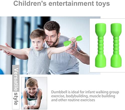 TOYANDONA 2 para dječije bučice, plastične bučice za vježbanje igračke za fitnes opremu za djecu