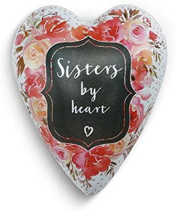 Sestre DemDaco by Heart Floral Pink 4 x 3 Resin Stone Art Heart Celperu Figurine