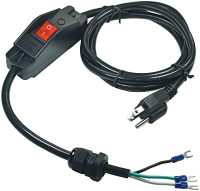 14 AWG 3 Condictor 3-poklončarski kabl sa prekidačem za uključivanje / isključivanje, 15 amp max, 3 žica za
