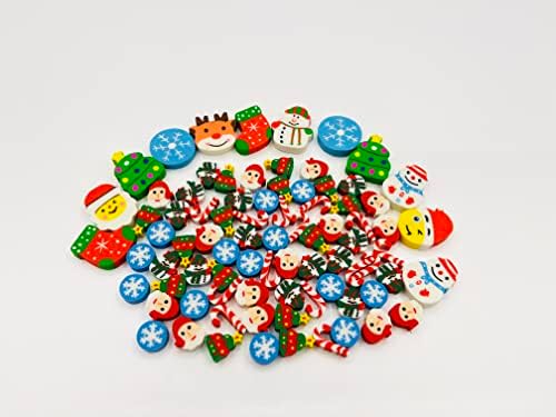 Božićno brisanje za djecu, 80 komada Mini gumiranje slatkog santa snjegovičara za brisanje olovke za božićnu