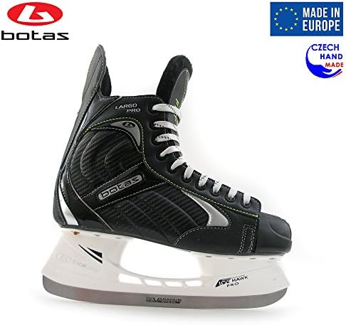 Botas - Largo 571 Pro - Muške klizaljke za hokej na ledu | Napravljeno u Evropi | Boja: crna