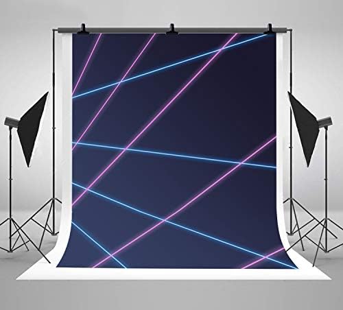 Sensfun laserska linija za fotografiju pozadina za neonsku lasersku oznaku Noćna igra za rođendansku zabavu na unutrašnjoj Fotobojskoj pozadini Glow Photo Studio Backdrops Fabric 8x10ft