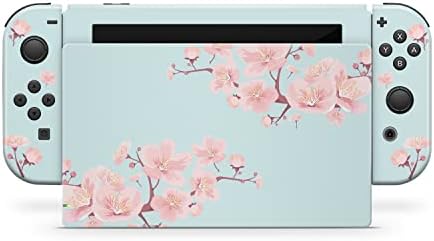 Ljepljiv dizajn Sakura Flowers koža kompatibilna sa Nintendo Switch Skin-Premium Vinyl 3M trešnje cvjetovi set Nintendo Switch naljepnica - Switch Skin za konzolu, dok, Joy Con-Decal Full Wrap