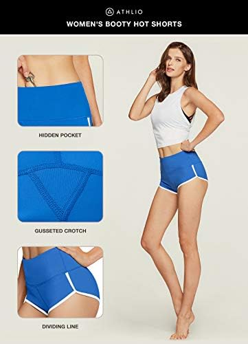 Athlio 1 ili 3 pakovanje ženskih kratkih hlača za ženske struke, vježbanje Strpljača teretane, vježbanje trčanja W Hidden džep