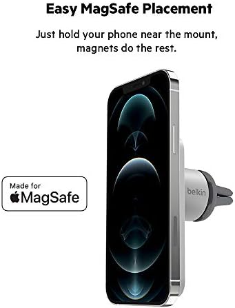 Belkin MagSafe 3-u-1 bežični punjač, 15w iPhone brzo punjenje, Apple Watch brzo punjenje, AirPods stanica za punjenje & MagSafe Car Vent Mount, iPhone Mount za Auto