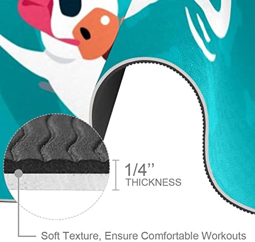 Pas Aqua Quote Extra Thick Yoga Mat - ekološka neklizajuća Vježba & podloga za fitnes podloga za vježbanje za sve vrste joge, pilatesa i vježbi na podu 72x24in
