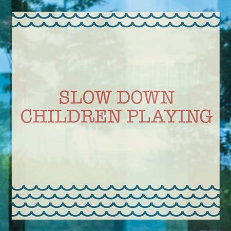 CGSignLab | Uspori djecu koja se igraju -Nautički val Cling Cling | 24 x24