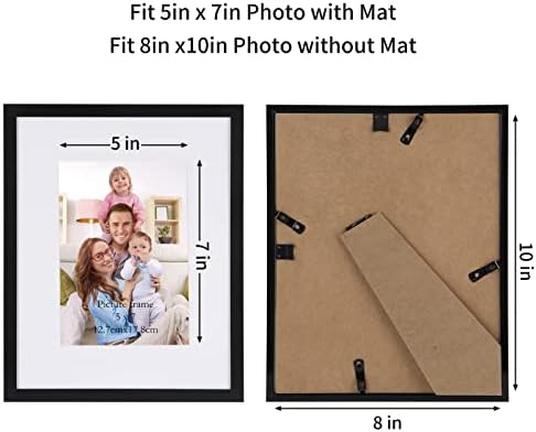 Giftgarden Black 8x10 set okvira za slike od 10, matiran na 5x7 sliku sa prostirkom ili 8x10