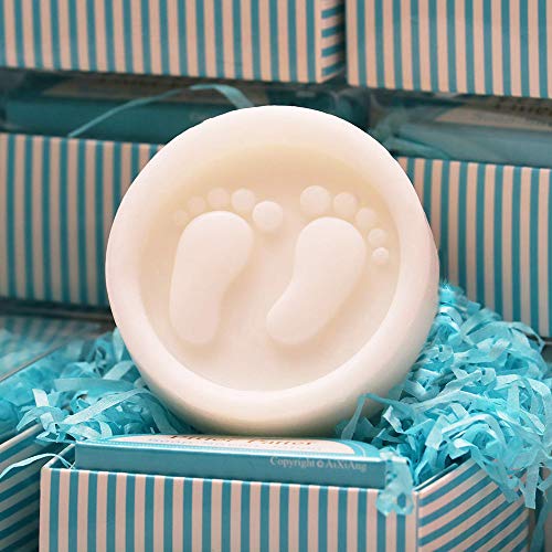 Aixiang baby tuš favorizira ručno rađeni plavi poklon kutija mala dječja noga mirisna sapunica za rod otkrivaju baby boy baby tuš na zabavi i ukrasi