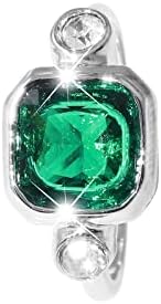 2023 Nova kamena prstena moda za žene Zeleni svijetli nakit angažirani prsten oko cirkonskih nakita prstenovi Chunky prstenovi šareni