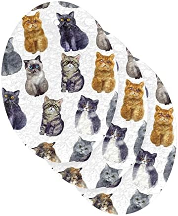 Alaza Slatka mačka Kitten Print Print Prirodna spužva Kuhinjski celulozni spužvi za posuđe Perilica kupaonica i čišćenje domaćinstava, nekrbavi i ekološki prihvatljivi, 3 pakovanje