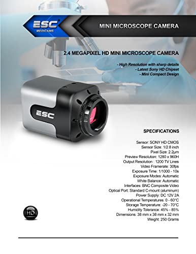 ESC Medicams Beam Splitter za Zeiss operativni mikroskop, prorez lampa sa C-Mount Cmount Adapter & HD kamera