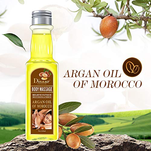 DISAAR BEAUTY masaža za tijelo lica hranjiva čista organska Maroko Arganovo Drvo Vitamin E lavanda Jojoba bademovo ulje hidratantno učvršćivanje ublažavanje umora 240ml