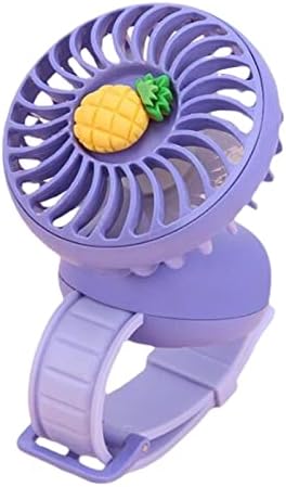 Magideal Osobni sat Mini ventilator Prijenosni slatki ventilator za zglob Udobne narukvice, USB punjivi, elegantan mali ventilator za vanjski putnik, dom, ljubičasta