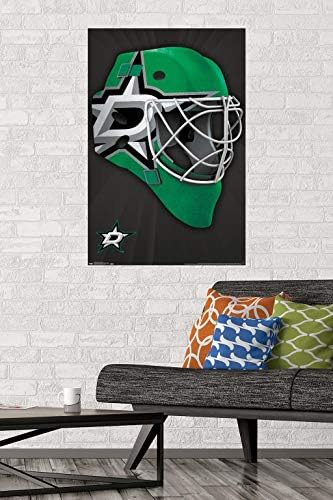 Trendovi International NHL Dallas Stars-maska 16 zidni Poster, 22.375 x 34, Neuramljena verzija