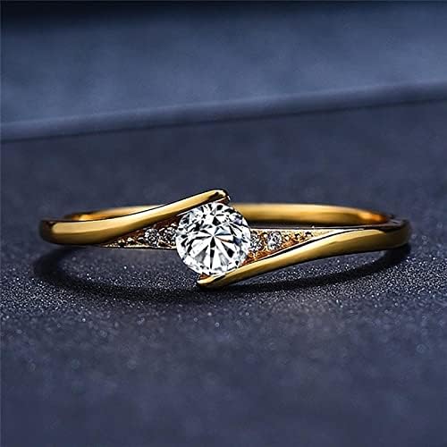 2023 Novi angažman okrugli rez Zirkoni Žene vjenčani prstenovi nakit prstenovi za žene tinejdžerski prstenovi