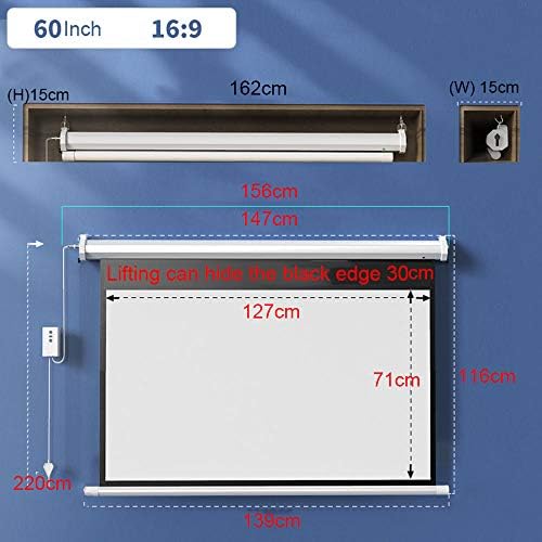 SHHHM ekran projektora / električni zid / dvosmjerni dizajn snage / daljinski upravljač Tihi lift / 60