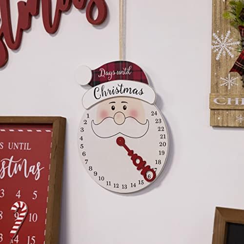 Santa Božićno odbrojavanje, kolektivni Kućni Božićni dekor, 2022 drveni kalendar odbrojavanja za