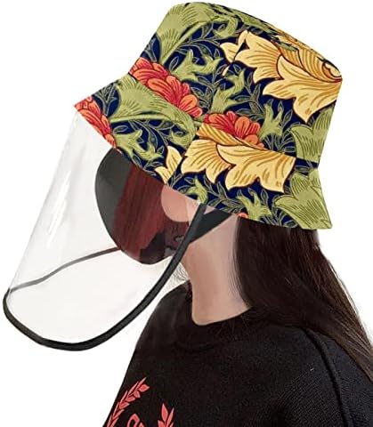 Zaštitni šešir za odrasle sa štitom za lice, ribarsko šešir protiv sunčeve kape, vintage cvijeće