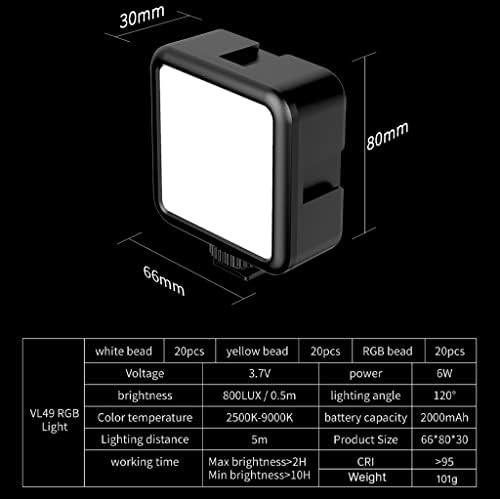 Houkai RGB LED lampica u boji 2500K-9000K 800lux magnetsko mini punjenje svjetlo za punjenje 3 hladna