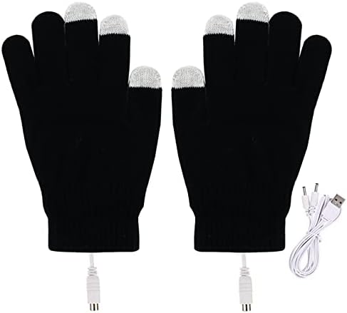 Kagayd zimske pletene rukavice za žene muškarci na dodirnim ekranom rukavice USB prikladne laptop zimske
