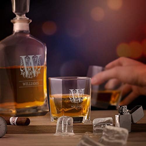 Maverton Whisky carafe + 2 naočare sa graviranjem-23 fl oz. klasični alkoholni proizvodi decanter
