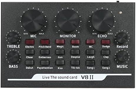 XXXDXDP V8II USB zvučna kartica uživo Bt pratnja Audio mikser sa zvučnim efektima emitovanje mreže