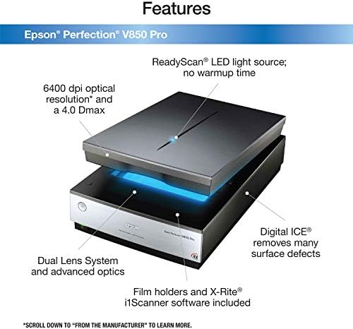 Epson Perfection V850 Pro Scanner & FastFoto FF-680w Wireless High-Speed Photo and Document scanner System,