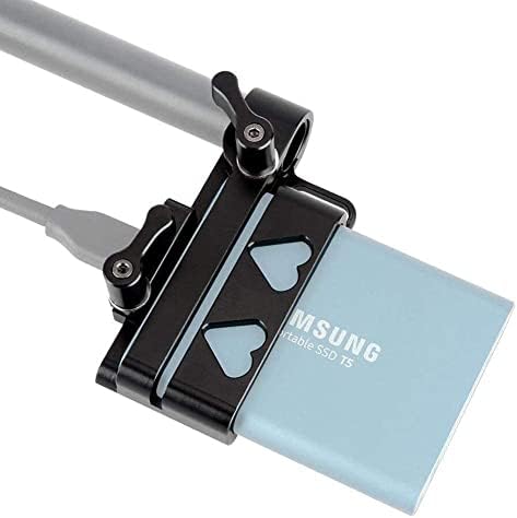 NICEYRIG T5 SSD držač nosač sa 15mm držač jedan štap primjenjuju za BMPCC 4K & 6K, Samsung T5 SSD nosač-280