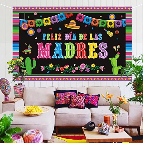 Feliz Dia De Las Madres Banner 72x45 inča Fiesta Party Dekoracije Meksički Majčin dan Party