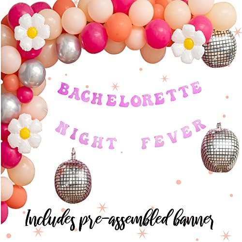 Bachelorette Noćna groznica [95 komada set] - Retro Bachelorette Dekoracije za zabavu, Hippie Party Decoortions