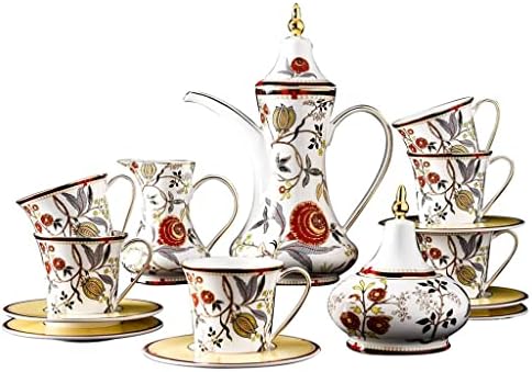Kup za kafu Europski vintage cvjetni uzorak keramičke kafe setovi kafe čaše kočići učvršćivač 15 kom fino kosti