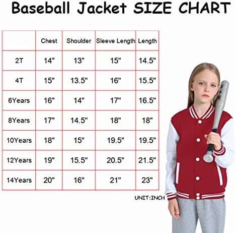 NICNZQI Dječija Univerzitetska jakna djevojčice dječaci Bejzbol jakna Bomber kaput školske