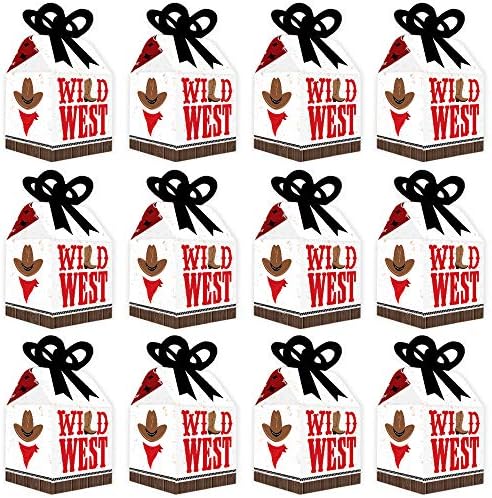 Velika tačka sreće Zapadni hoedown - kvadratni poklon kutije - divlje zapadne kaubojske partijske
