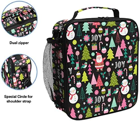 ZZXXB Joy Santa Snowman izolovana torba za ručak kutija termo hladnjača za višekratnu upotrebu torba za izlet