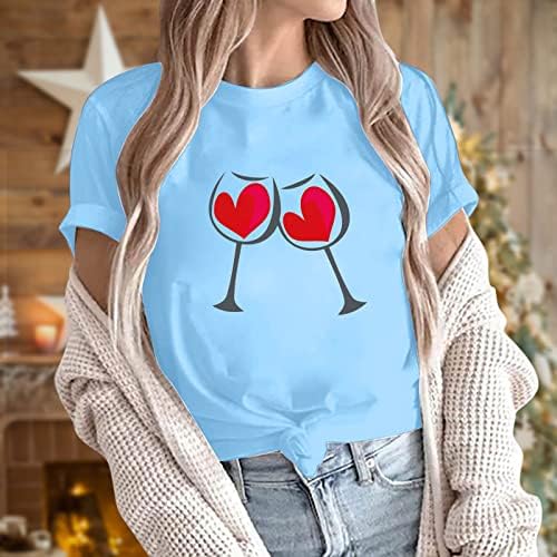 Ženska ljetna jesenska grafička košulja 2023 Odjeća kratki rukav pamučna Crewneck Lounge bluza Tshirt za dame