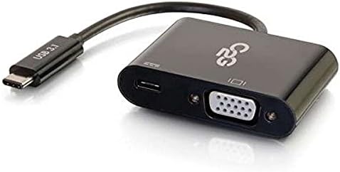 C2G USB adapter, video adapter sa napajanjem, USB C do VGA, crni, kablovi za pokretanje 29533